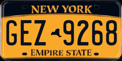 NY license plate GEZ9268