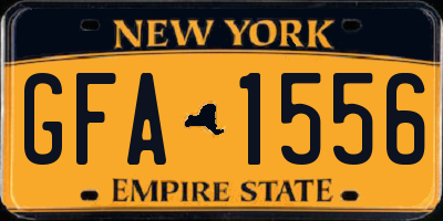 NY license plate GFA1556