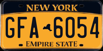 NY license plate GFA6054