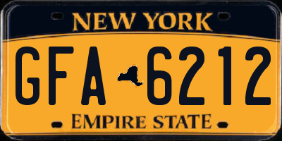 NY license plate GFA6212