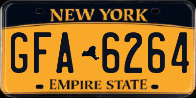 NY license plate GFA6264