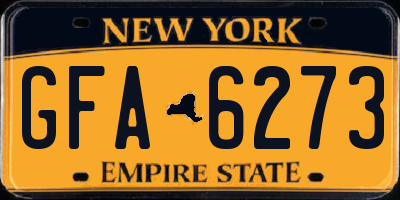NY license plate GFA6273