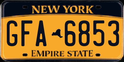 NY license plate GFA6853