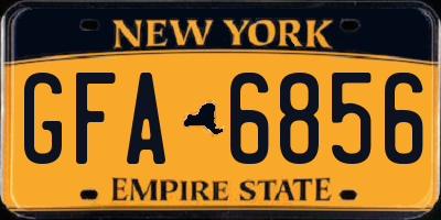 NY license plate GFA6856