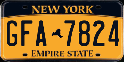 NY license plate GFA7824