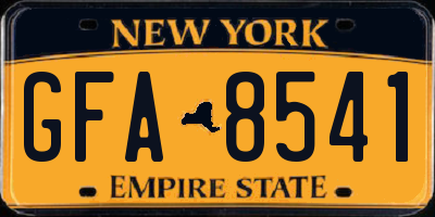 NY license plate GFA8541