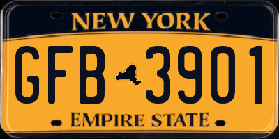 NY license plate GFB3901