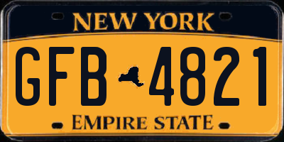 NY license plate GFB4821