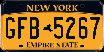NY license plate GFB5267
