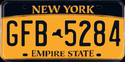 NY license plate GFB5284