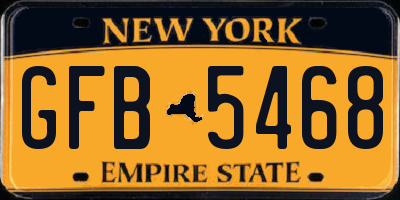 NY license plate GFB5468