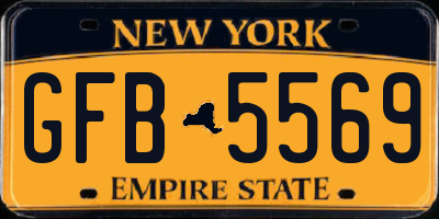NY license plate GFB5569