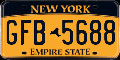 NY license plate GFB5688