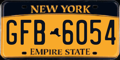 NY license plate GFB6054