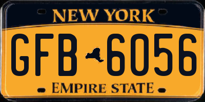 NY license plate GFB6056