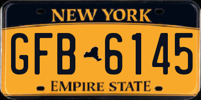 NY license plate GFB6145