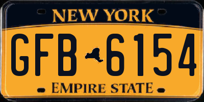 NY license plate GFB6154