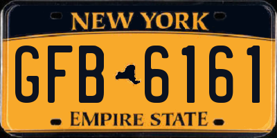 NY license plate GFB6161