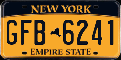 NY license plate GFB6241