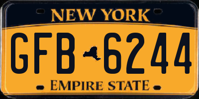NY license plate GFB6244