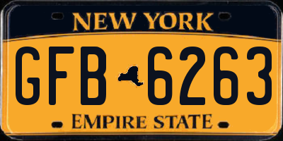 NY license plate GFB6263