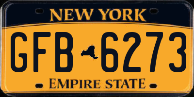 NY license plate GFB6273