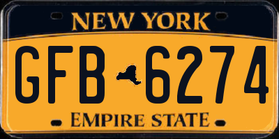 NY license plate GFB6274