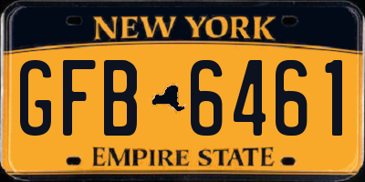 NY license plate GFB6461