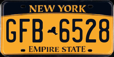 NY license plate GFB6528