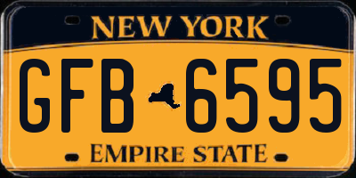 NY license plate GFB6595