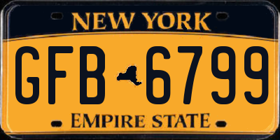NY license plate GFB6799