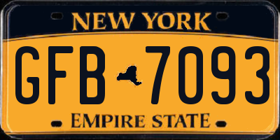 NY license plate GFB7093