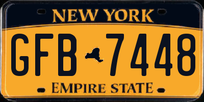 NY license plate GFB7448
