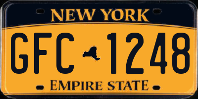 NY license plate GFC1248
