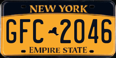 NY license plate GFC2046