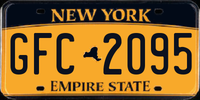 NY license plate GFC2095
