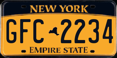 NY license plate GFC2234