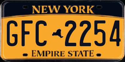 NY license plate GFC2254