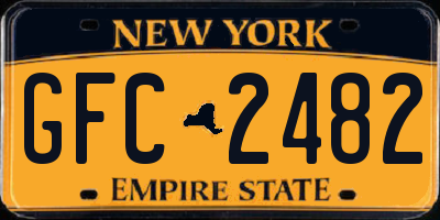 NY license plate GFC2482