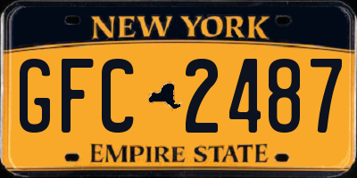 NY license plate GFC2487