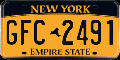 NY license plate GFC2491