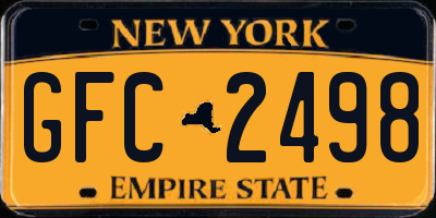 NY license plate GFC2498