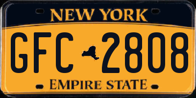 NY license plate GFC2808