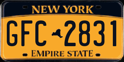 NY license plate GFC2831