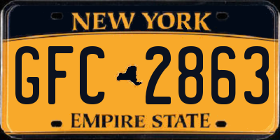 NY license plate GFC2863