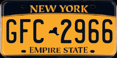 NY license plate GFC2966