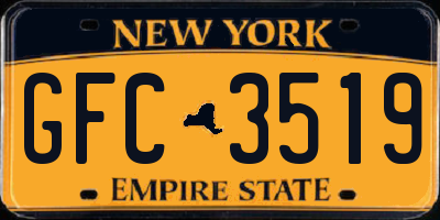 NY license plate GFC3519