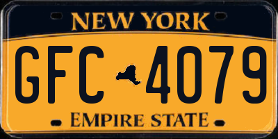 NY license plate GFC4079