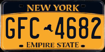 NY license plate GFC4682