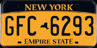 NY license plate GFC6293